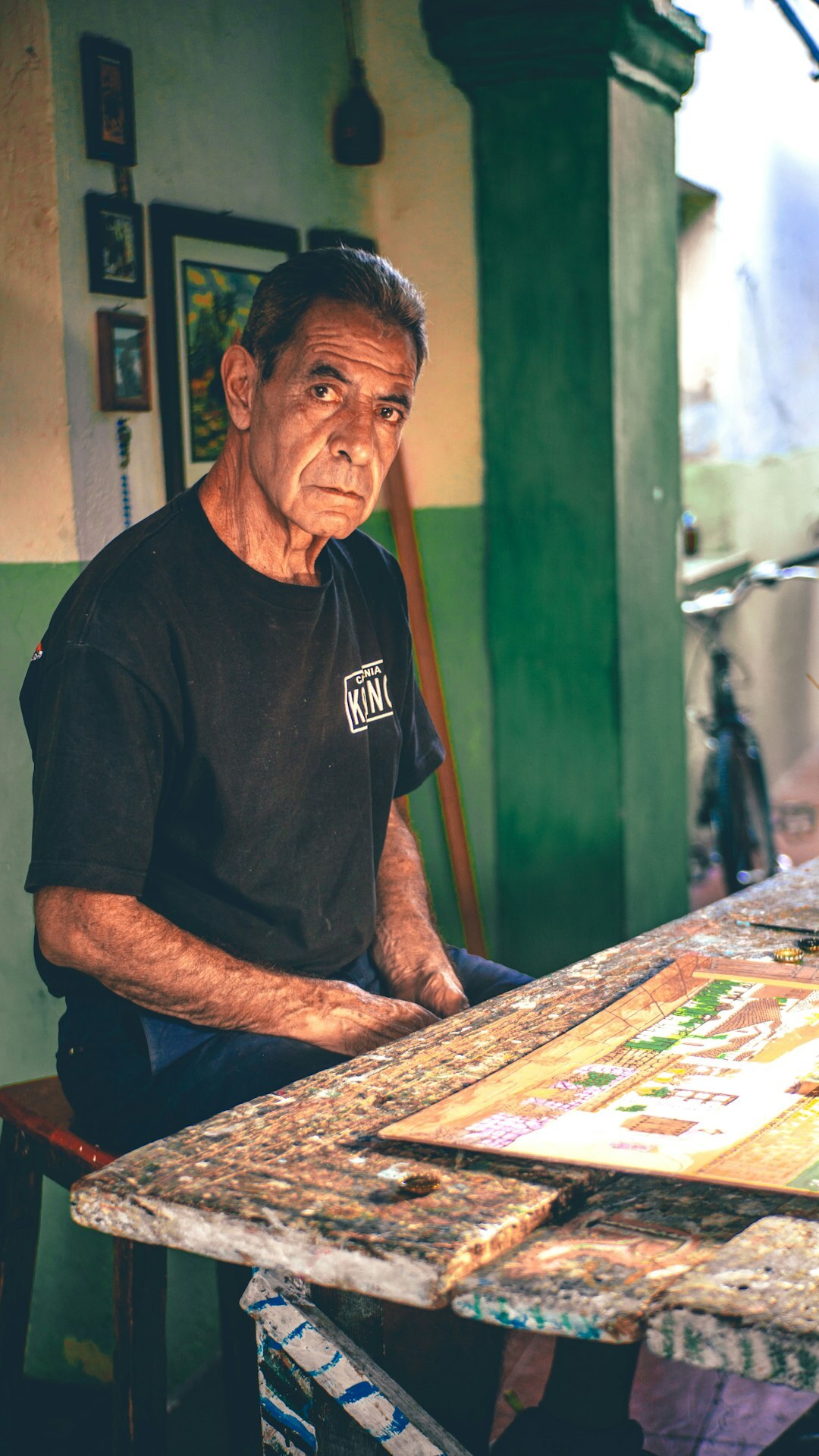 Portrait of the founder of a Chilean documentary photography project